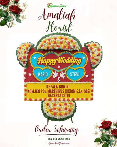 Karangan Papan Bunga Pernikahan di Kelapa Dua Wetan